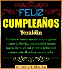 GIF Frases de Cumpleaños Yeraldin